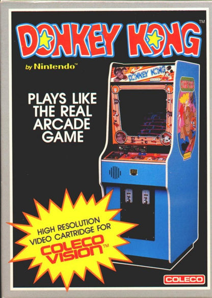 Donkey Kong cover art for ColecoVision (CV) video game