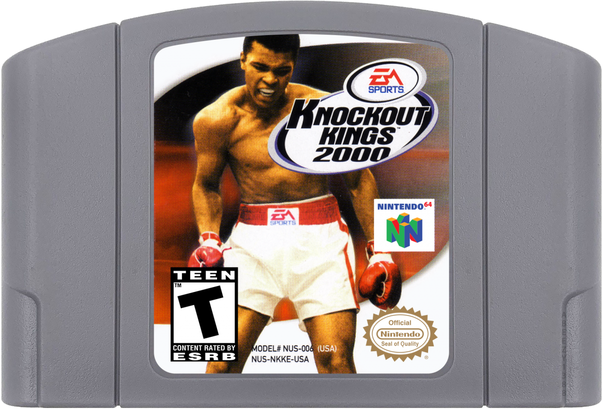 Knockout Kings 2000 game cartridge for Nintendo 64 video game.