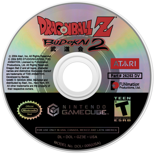 Dragon Ball Z Budokai 2 video game, fighting action, anime-based gameplay, multiplayer battles, classic Dragon Ball Z title disc