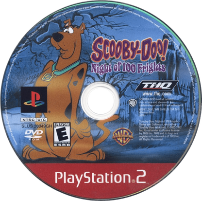 Scooby Doo Night of 100 Frights [Greatest Hits] – PlayStation 2 (PS2) video game disc, action-adventure game.