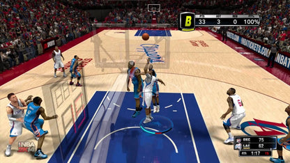 NBA 2K14 Xbox 360 basketball simulation sports video game featuring LeBron James improved dribbling mechanics next-gen graphics and MyCAREER mode gameplay screenshot