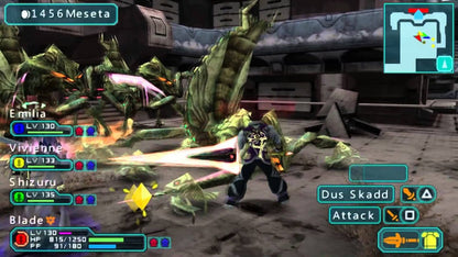 Phantasy Star Portable 2 PlayStation Portable PSP for retro video game enthusiasts featuring sci fi action role playing gameplay cooperative multiplayer missions real time combat character customization futuristic world exploration loot collection systems and collectible gaming appeal gameplay