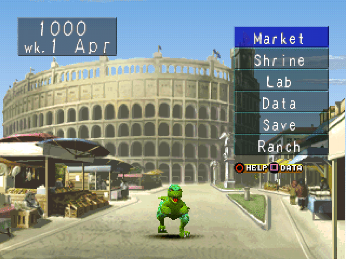 Monster Rancher PlayStation 1 life simulation video game Tecmo raise train battle unique monsters generate creatures from any compact disc ranch management fantasy tournaments E-Everyone animated violence gameplay