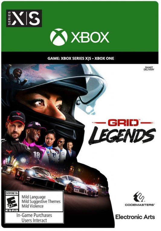 Grid Legends cover art for Xbox Series X (XSX) racing sports video game