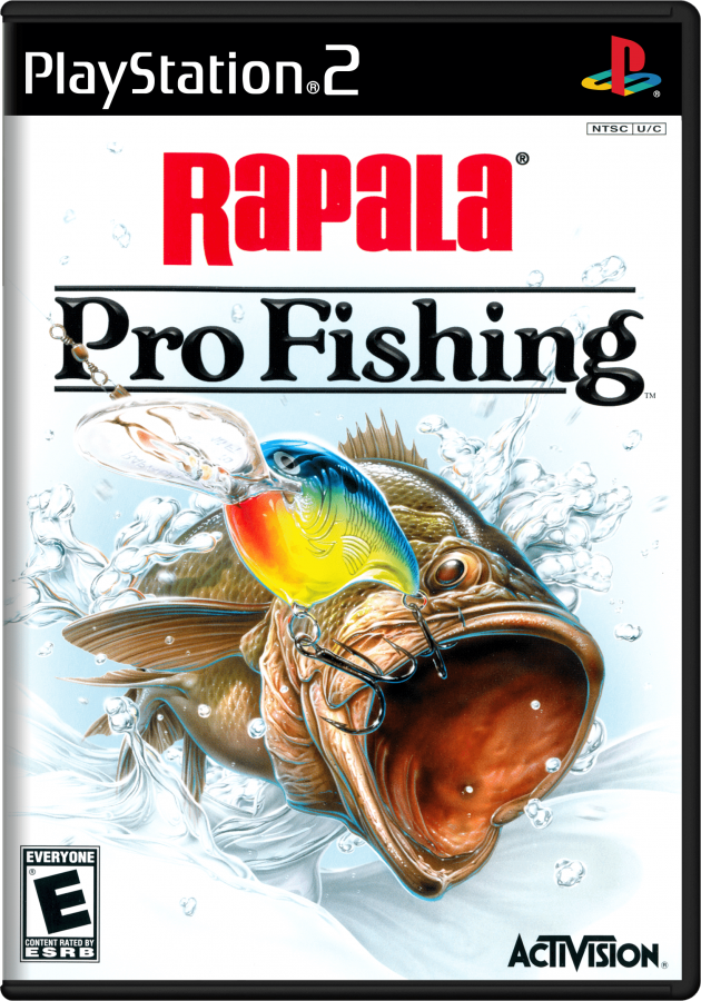 Rapala Pro Fishing – PlayStation 2 (PS2) video game cover image, fishing sports simulation game.