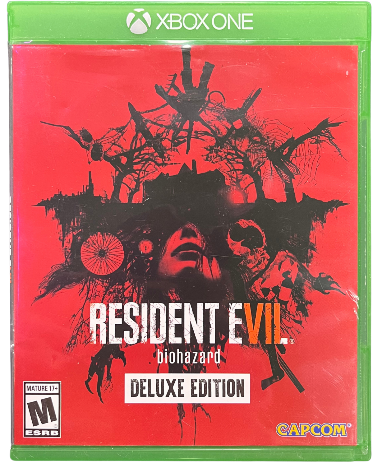 Resident Evil 7 Biohazard Xbox One for retro video game enthusiasts featuring survival horror gameplay first person exploration tense atmosphere puzzle solving resource management terrifying enemy encounters immersive storytelling and collectible gaming appeal cover art 