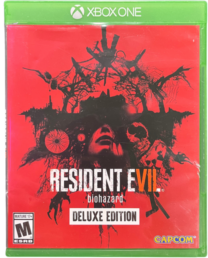 Resident Evil 7 Biohazard Xbox One for retro video game enthusiasts featuring survival horror gameplay first person exploration tense atmosphere puzzle solving resource management terrifying enemy encounters immersive storytelling and collectible gaming appeal cover art 
