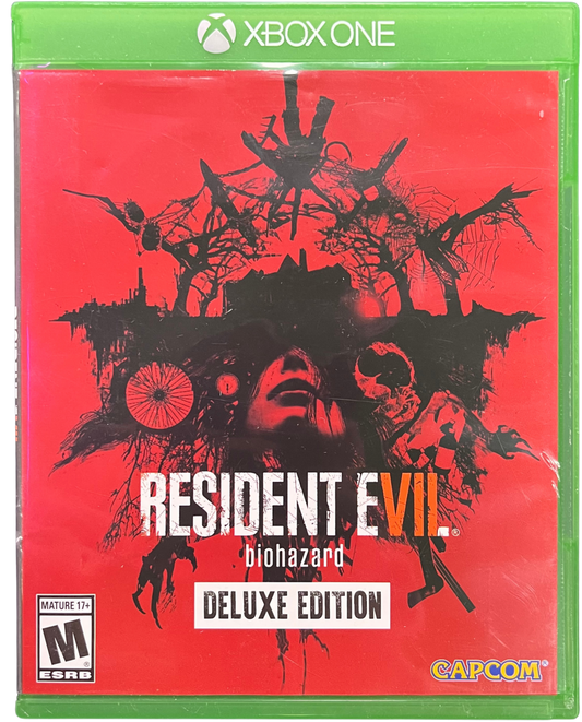 Resident Evil 7 Biohazard Xbox One for retro video game enthusiasts featuring survival horror gameplay first person exploration tense atmosphere puzzle solving resource management terrifying enemy encounters immersive storytelling and collectible gaming appeal cover art 