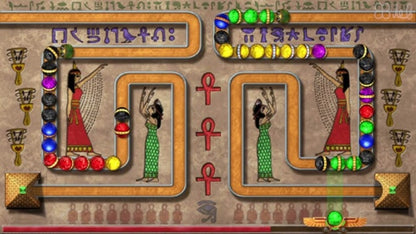 Luxor The Wrath of Set video game, puzzle arcade gameplay, marble shooter action, ancient Egypt theme, classic casual game title gameplay