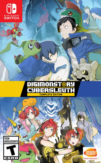 Digimon Story Cyber Sleuth Complete Edition Nintendo Switch two-game compilation collecting Digimon turn-based combat JRPG cyber detective hacker theme EDEN virtual world dual storyline mystery Hacker's Memory media vision Bandai Namco front cover