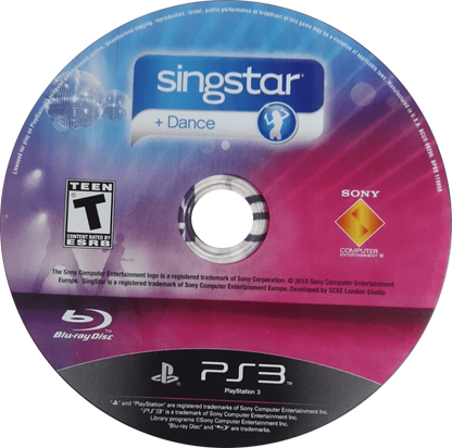 SingStar Dance disc art for PlayStation 3 (PS3) video game