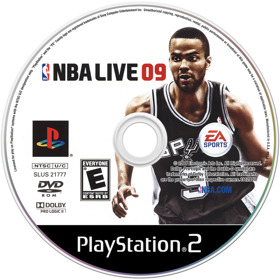 NBA Live 09 – PlayStation 2 (PS2) basketball sports video game disc