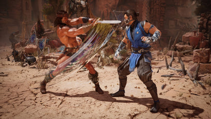 Mortal Kombat 1 Limited Edition (Xbox Series X) fighting game featuring intense one-on-one combat, the iconic Mortal Kombat roster, brutal finishing moves (Fatalities), cinematic story mode, online competitive modes, enhanced next-gen graphics and performance, plus special collectible content (such as premium steelbook, art book, and exclusive in-game items) included in the Limited Edition release for Xbox Series X. gameplay