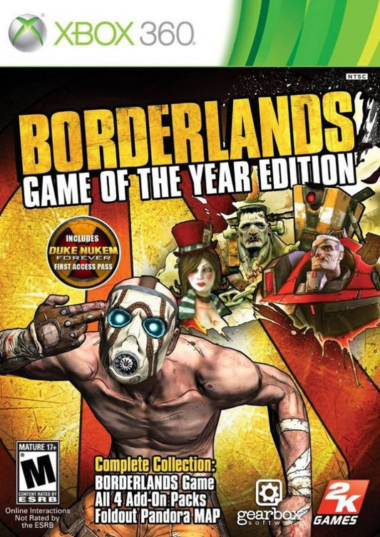 Borderlands [Game of the Year] cover art for Xbox 360 (X360) video game