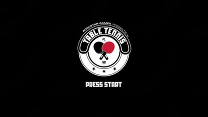 Table Tennis start screen for Xbox 360 (X360) sports table tennis video game 