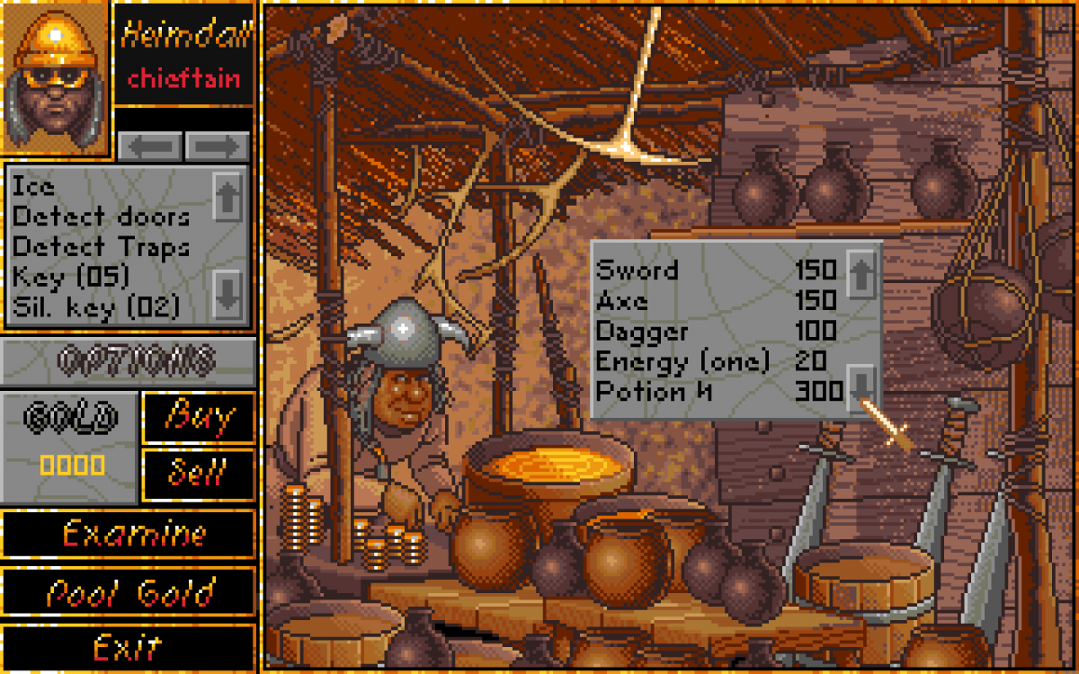 Heimdall Sega CD action RPG isometric fantasy adventure Viking mythology exploration puzzle solving combat magic spells character driven quest gameplay Core Design retro gaming Sega CD software video game title gameplay