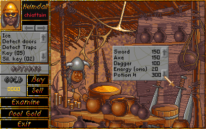 Heimdall Sega CD action RPG isometric fantasy adventure Viking mythology exploration puzzle solving combat magic spells character driven quest gameplay Core Design retro gaming Sega CD software video game title gameplay