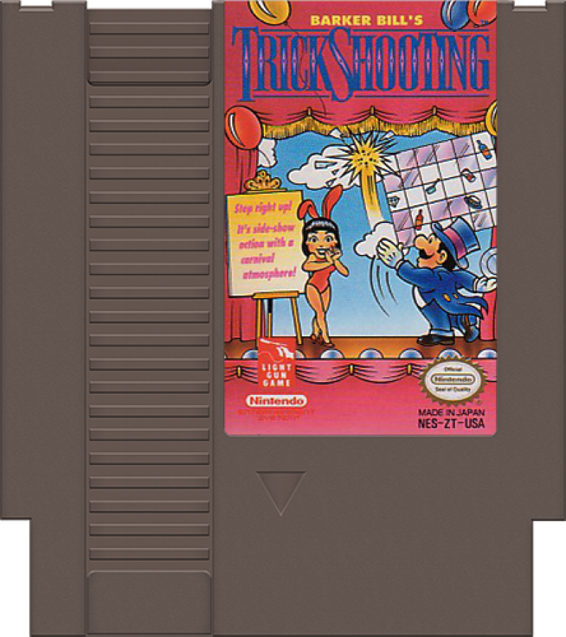 Barker Bill's Trick Shooting cartridge for Nintendo Entertainment System (NES) retro video game