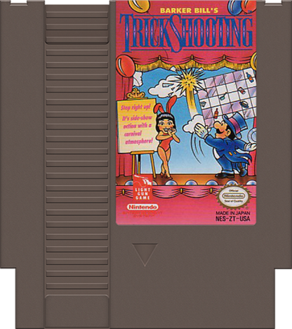 Barker Bill's Trick Shooting cartridge for Nintendo Entertainment System (NES) retro video game