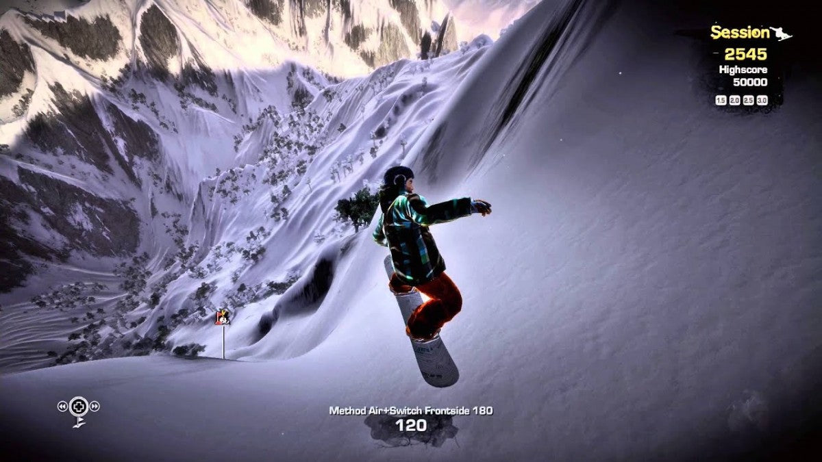 Stoked Big Air Edition Xbox 360 X360 video game featuring snowboarding sports gameplay extreme mountain riding freestyle tricks aerial jumps big air competitions snowboard customization mountain exploration challenging courses professional snowboarders trick combinations and Big Air Edition bonus content classic Xbox 360 snowboarding action retro video game collection collectible gaming appeal gameplay screenshot