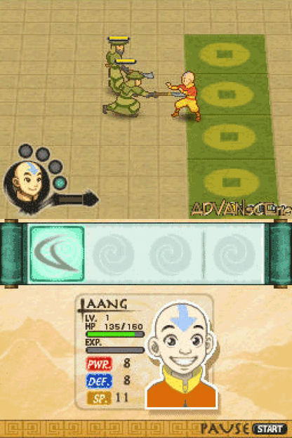 Avatar: The Last Airbender – The Burning Earth gameplay for Nintendo DS (DS) action adventure video game
