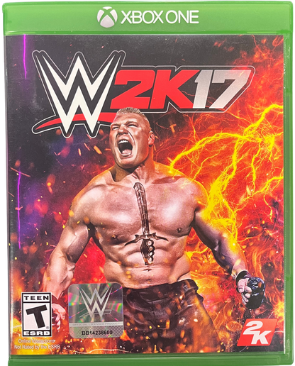 WWE 2K17 Xbox One for retro video game enthusiasts featuring professional wrestling gameplay authentic WWE Superstars realistic ring action career mode creation tools competitive multiplayer matches and collectible gaming appeal cover art 