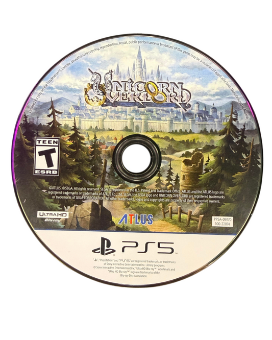 Unicorns Overlord PS4 game featuring strategy-based gameplay, fantasy kingdom management, and epic tactical battles disc