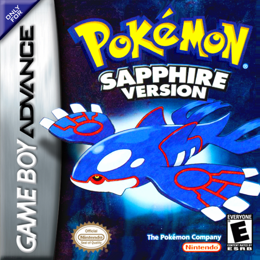 Pokemon: Sapphire cover art for Game Boy Advance (GBA) video game