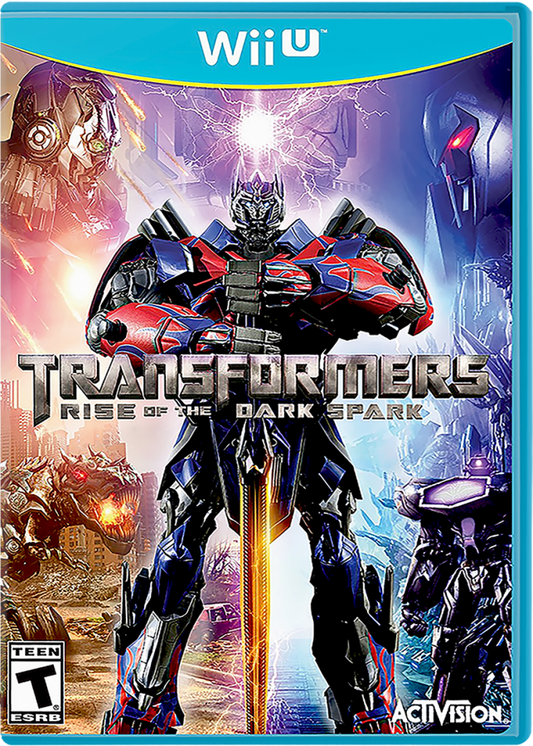 Transformers Rise of the Dark Spark cover art for Nintendo Wii U (WiiU) video game