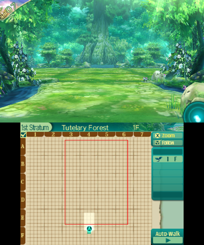 Etrian Odyssey V Beyond the Myth Nintendo 3DS video game featuring dungeon crawling role playing gameplay first person exploration party customization turn based combat map making character classes skill progression and classic Nintendo 3DS gameplay retro video game collection collectible gaming appeal gameplay