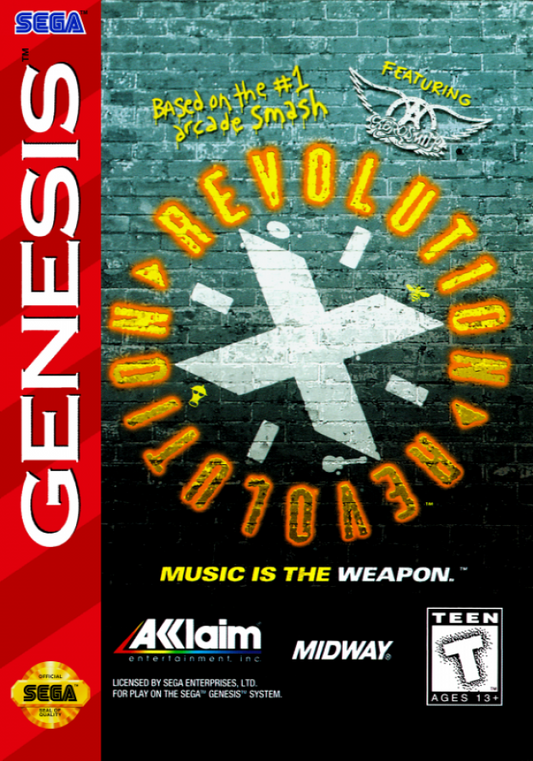 Revolution X cover art for Sega Genesis (GEN) video game