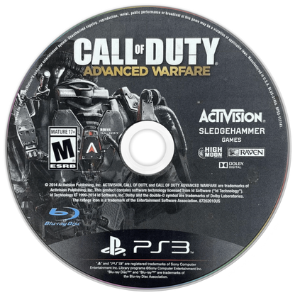 Call of Duty: Advanced Warfare disc for PlayStation 3 (PS3) video game