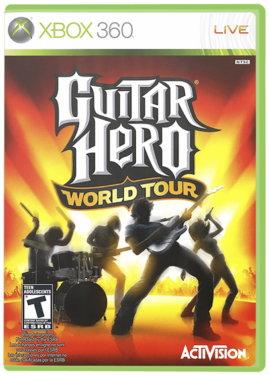 Guitar Hero: World Tour cover art for Xbox 360 (X360) music rhythm video game