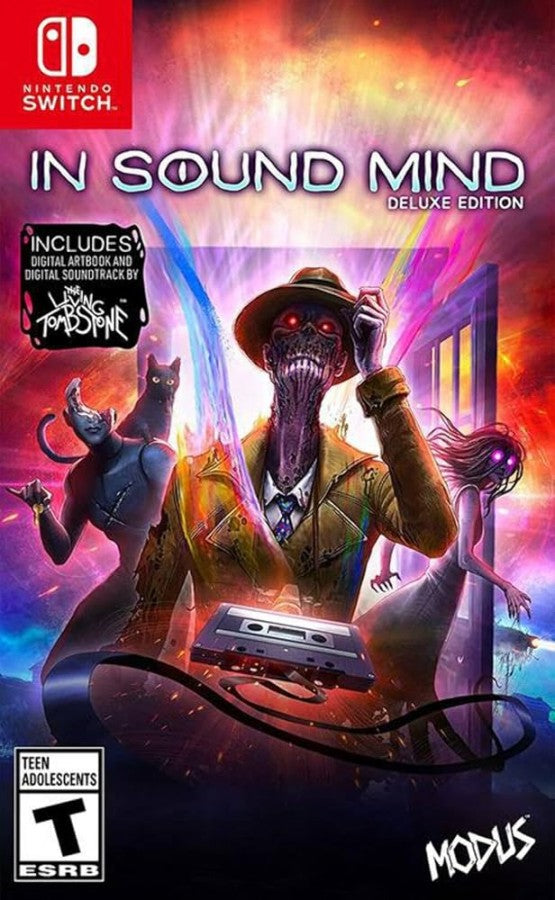 In Sound Mind Nintendo Switch inspired design featuring psychological horror adventure aesthetic surreal environments unsettling mysteries first person exploration mind bending puzzles atmospheric storytelling intense suspense and supernatural encounters presentation front cover 