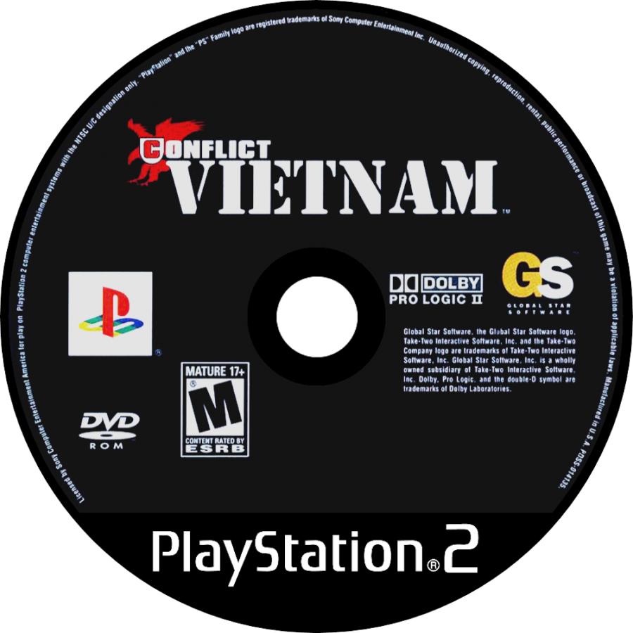 Conflict Vietnam PlayStation 2 PS2 for tactical military shooter video game fans featuring squad based combat Vietnam War missions realistic weapons strategic team commands cooperative gameplay intense firefights historical military action immersive campaign collectible gaming appeal disc