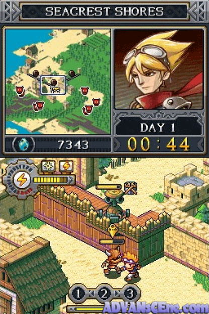 Lock's Quest gameplay for Nintendo DS (DS) tower defense strategy video game