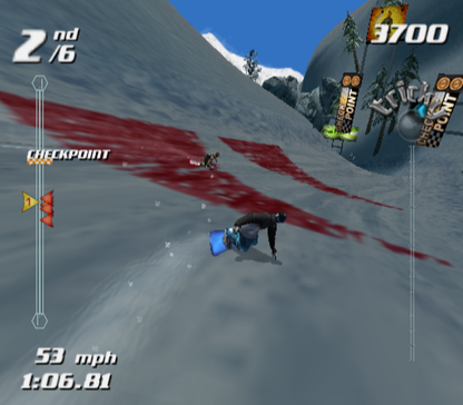 SSX Tricky – PlayStation 2 (PS2) video game gameplay, arcade snowboarding.