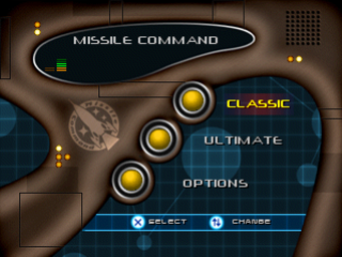 Missile Command PlayStation PS1 for arcade shooter video game fans featuring classic missile defense gameplay fast paced action strategic targeting city protection endless enemy waves retro arcade challenges updated PlayStation experience collectible gaming appeal gameplay