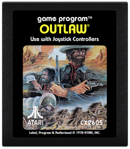 Outlaw cartirdge art for Atari 2600 video game