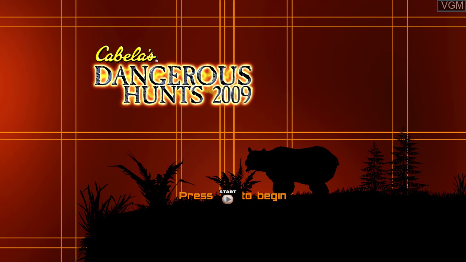 Cabela's Dangerous Hunts [Platinum Hits] title screen for Xbox (XBOX) video game  