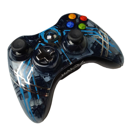 Xbox 360 Wireless Controller Halo 4 Forerunner Edition gaming controller featuring Halo 4 Forerunner themed design wireless Xbox 360 compatibility ergonomic controls analog sticks buttons triggers and D pad Halo gaming accessory collectible controller and classic Xbox 360 gaming hardware appeal