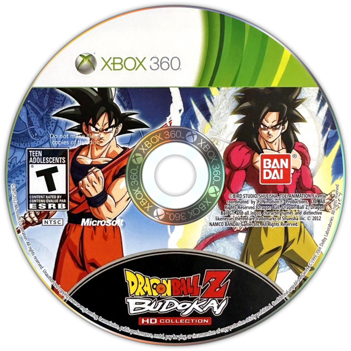 Dragon Ball Z Budokai HD Collection Xbox 360 remastered fighting game compilation featuring Budokai 1 2 3 and online versus mode disc