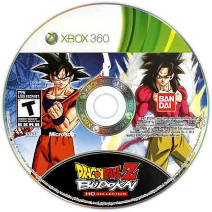 Dragon Ball Z Budokai HD Collection Xbox 360 remastered fighting game compilation featuring Budokai 1 2 3 and online versus mode disc