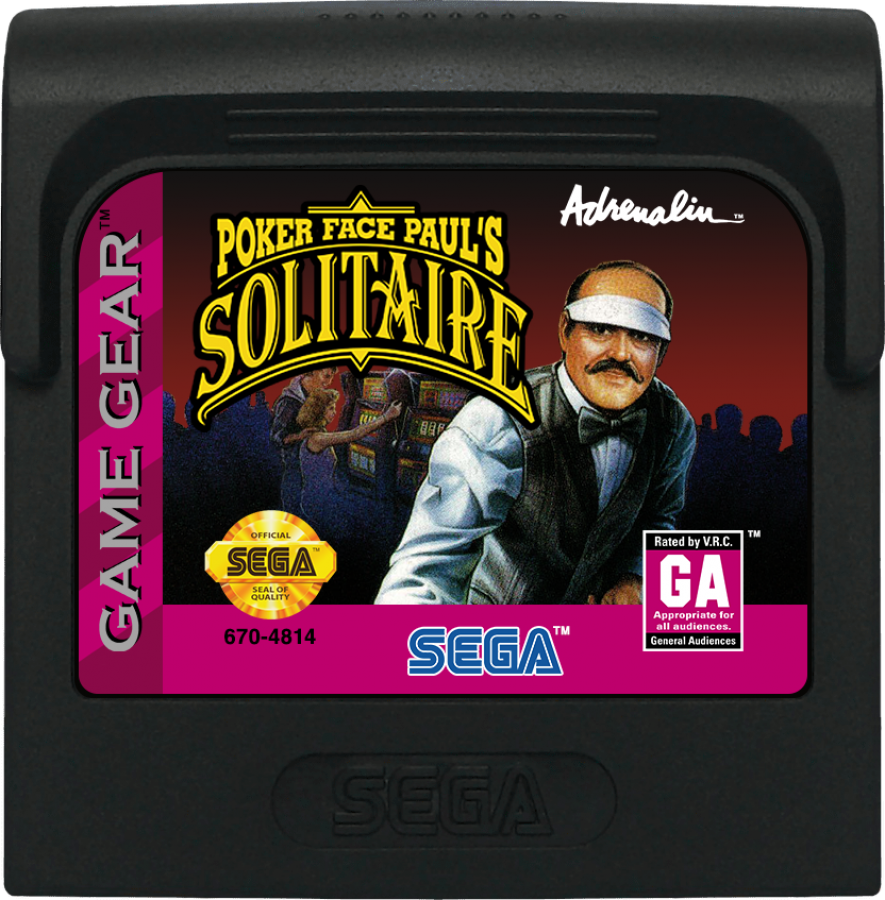 Poker Face Paul's: Solitaire cartridge for Sega Game Gear (GG) video game