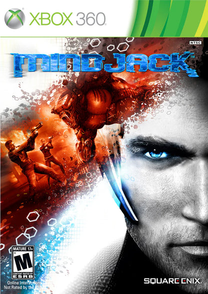 Mindjack cover art for Xbox 360 (X360) sci-fi third-person shooter video game