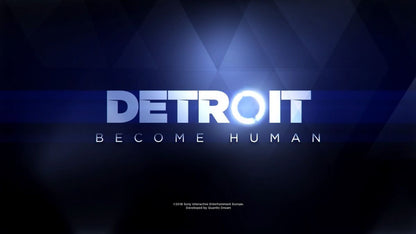 Detroit: Become Human – PlayStation 4 (PS4) video game title page, narrative adventure by Quantic Dream