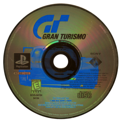 Gran Turismo retro simulation racing game for PlayStation 1 (PS1) disc