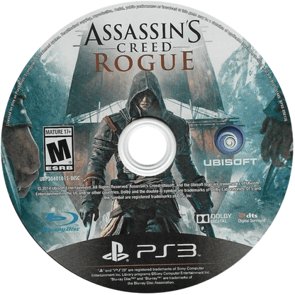 Assassin's Creed: Rogue disc for PlayStation 3 (PS3) video game