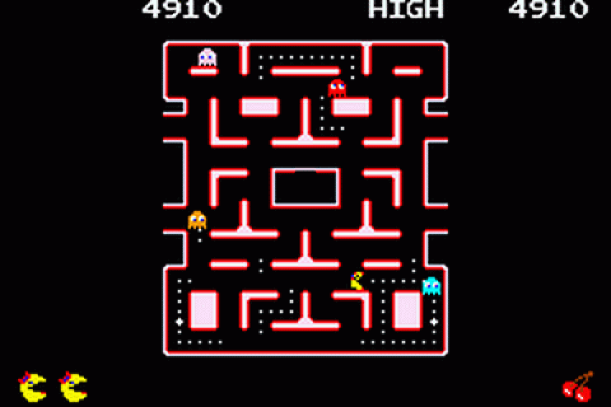 Namco Museum Game Boy Advance GBA compilation arcade classic video games collection including Pac-Man Ms Pac-Man Galaga Galaxian Dig Dug Pole Position and Rolling Thunder Namco Bandai anthology portable retro gaming gameplay screenshot
