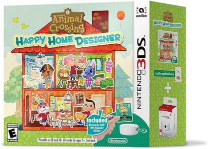 Animal Crossing: Happy Home Designer [NFC Reader Bundle] cover art for Nintendo 3DS (3DS) life simulation video game